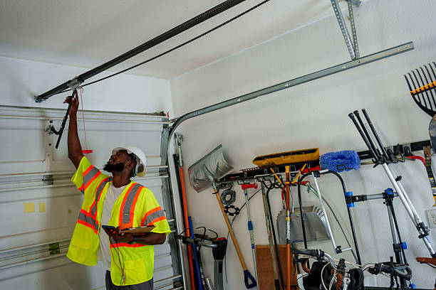 Professional Garage Door Panel Replacement technician working in Luther, OK